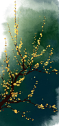 花树。-丨无轩丨丨_水墨,花卉,古风_涂鸦王国插画