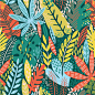 神秘丛林植物包装底纹抽象个性彩色树叶AI矢量背景图案素材 (3)