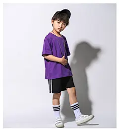 夏季男童嘻哈风短袖套装儿童装少儿男孩街舞潮装小学生夏装演出服-tmall.com天猫