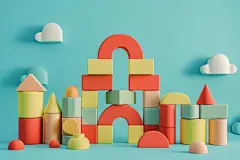 原创积木城堡造型