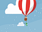 Dribbble hot air balloon