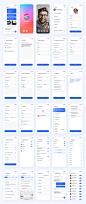 200多屏求职应聘招聘找工作app界面设计蓝色ui套件明暗模板下载_颜格视觉