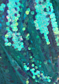 iridescent clear aqua green paillette 20 millimeters sequin on mesh fabric sold by the yard by la20fabrics on Etsy