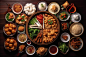zeal66_a_food_platter_with_chinese_dishes_and_rice_in_the_style_810a07ad-c469-4ef1-aaae-b956
