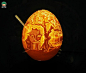 漂亮的雕花蛋壳灯作品╭★肉丁网