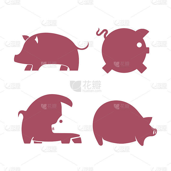 猪标志图标设计集