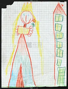 儿童画,公主,女王,垂直画幅,青少年,绘画插图,图像,居住区,头发