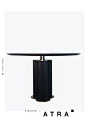 $9600 Cinta Dining Table available in custom sizes.  Charcoal oiled walnut table top with charred shou sugi ban linear textured base and brass details.