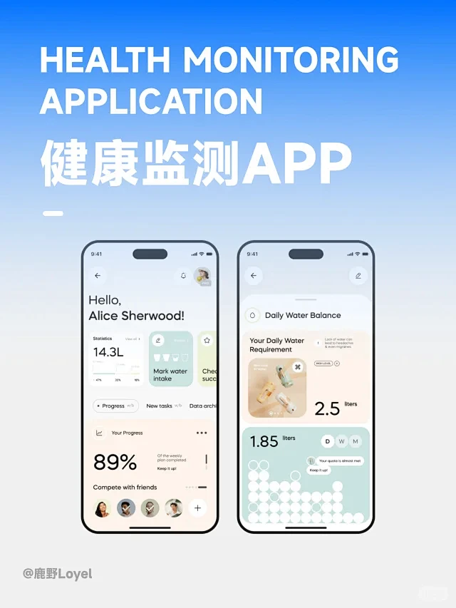 UI分享 | 8组健康检测app设计，高级感满满-花瓣网
