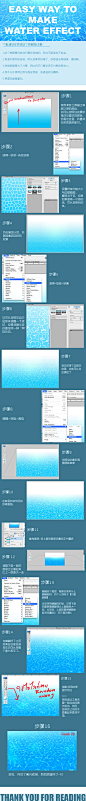 【绘画教程】简单几步教你做出漂亮的水面效果~via：K.cherdrumphai （pandabaka）图片