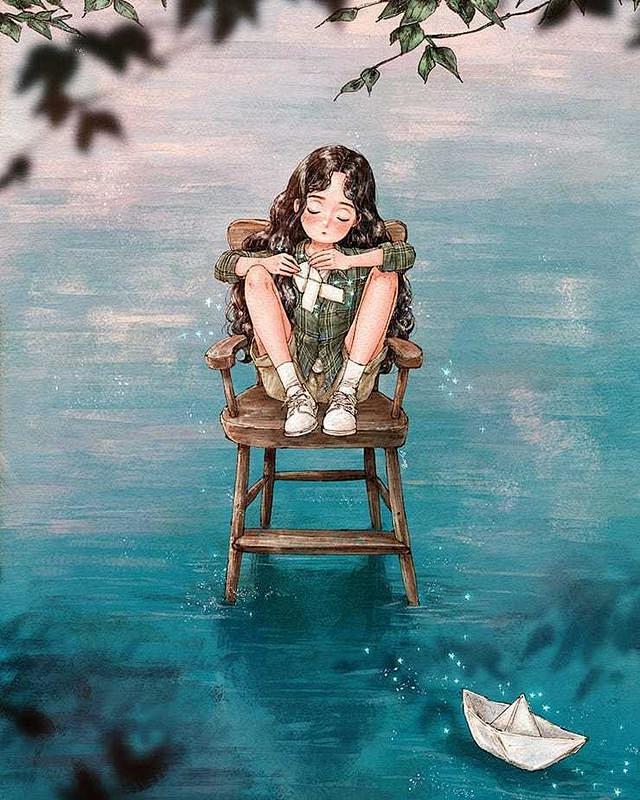 《森林女孩日记》舒服又美好的治愈系插画