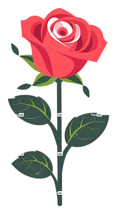 红玫瑰-健康的红玫瑰植物，绿叶