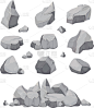 堆,煤,石头,岩石,石墨,圆石,平视角,灰色,建筑业,沙砾