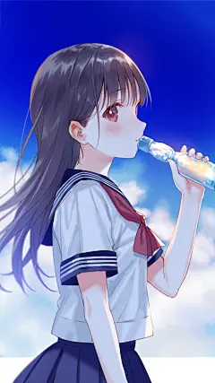 梨花带雨的动漫女孩手机壁纸