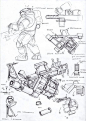 机甲设计线稿