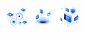 cloud computing digitalocean ILLUSTRATION  design Isometric icons branding 