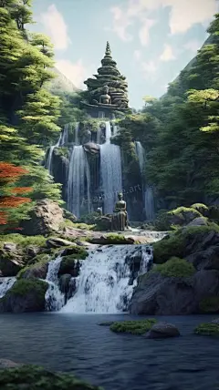 ﻿现实的自然和佛渲染