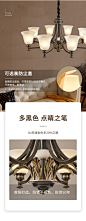 慕庭美式客厅吊灯全铜欧式餐厅卧室灯轻奢仿古复式楼大厅灯具灯饰-tmall.com天猫