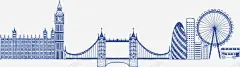 手绘英国伦敦街景 创意素材 png素材
