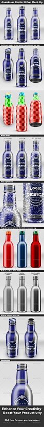 Aluminum Bottle 330ml Mock Up | GraphicRiver