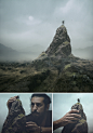 adventure dark epic explorer fantasy miniature art miniature photography mountain rocks surreal