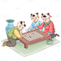 国学场景大尺寸贴纸-围棋