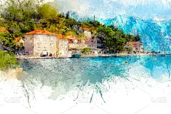 一个舒适的小镇，建筑风格古老。Perast、黑山