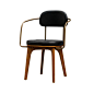 工业实木咖啡椅家用靠背酒吧北欧美式简约复古现代金铜色铁艺餐椅-tmall.com天猫