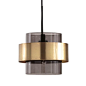 Hanging lamp "botello" made of glass and metal black / brass colored La Redoute Int ...