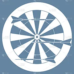 可爱的矢量插图的目标和箭的飞镖。体育主题。