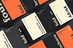 Four Fold A5 Brochure Mockup 8款A5四折页宣传单手册邀请函贺卡设计贴图ps样机素材展示效果图 - UIGUI