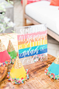 Rainbow sign from an Over the Rainbow Birthday Party on Kara's Party Ideas | KarasPartyIdeas.com (35)