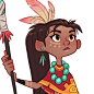 Ana Kaona, Luigi Lucarelli : Explorations for a fantasy tribal girl character