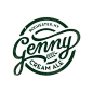 Genny Cream Ale Logo, Hand lettered, wheat, Cursive, Font, Type, Typography: 