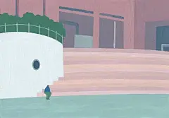 #云朵分享#今日分享来自插画师 Loulou Elliott 的一组特别的插画。

Loulou Elliott喜欢极简主义，更多的描绘了自然和建筑景色，色调柔和、素雅，画面干净协调，整体透露着一种静谧的感觉，仿佛随着画中的人物一起来到公园里幽静的小路、夜晚城市中的水泥森林，在不同的场景穿梭，沉浸其中。 ​​​​