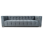 Delano Sofa in Charcoal Velvet : Introducing Modshop's newest addition to our Delano sofa collection . This handcrafted, customizable sofa features a block lucite legs and delicately folded bis