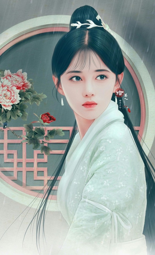 明星手绘鞠婧祎