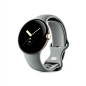 Google Pixel Watch - 带 Fitbit 活动追踪的 Android 智能手表 - 心率追踪 - 香槟金不锈钢表壳，带淡褐色有源手环 - WiFi