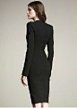 马路过海边女装新品黑色裙子 欧美优雅修身包臀性感连衣裙 原创 设计 新款 2013