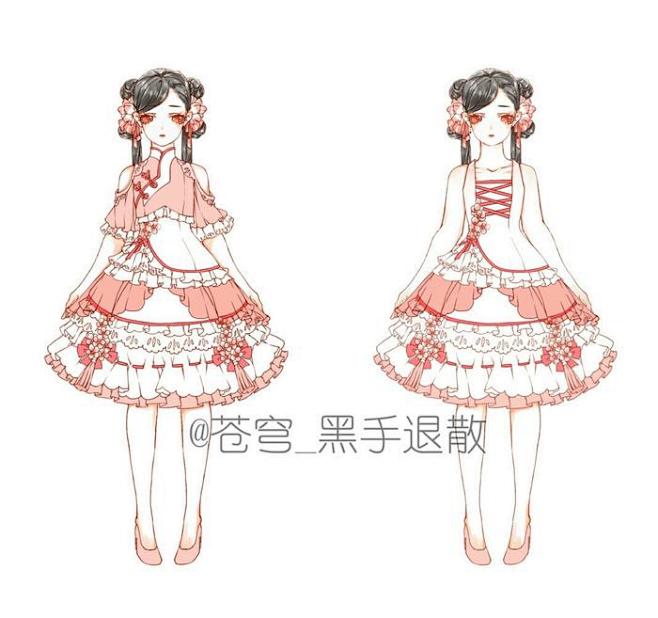 当中国风邂逅洋装洛丽塔【服装设计