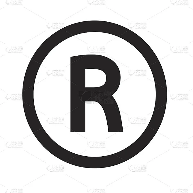 基本字体字母R图标插图设计素材-花瓣网