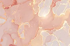 大理石背景 | 点击来源直接获取大图文件 |玫瑰、桃色和金色大理石纹理。酒精墨水技术的抽象矢量背景。带有闪光的现代绘画。横幅、海报设计模板。流体艺术绘画