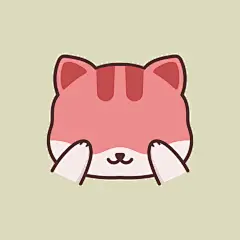 可爱的卡通猫咪捂脸表情插画