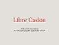 Libre Caslon free font卡斯隆.- -