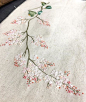 Blossom flower embroidery