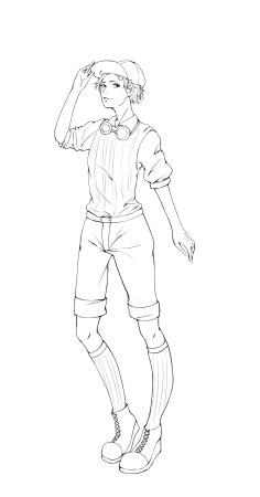 qq.com#线稿#全身漫画卡通人物绘画@灬小狮子灬11丁