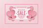 Happy valentine's day sale banner vector design Premium Vector