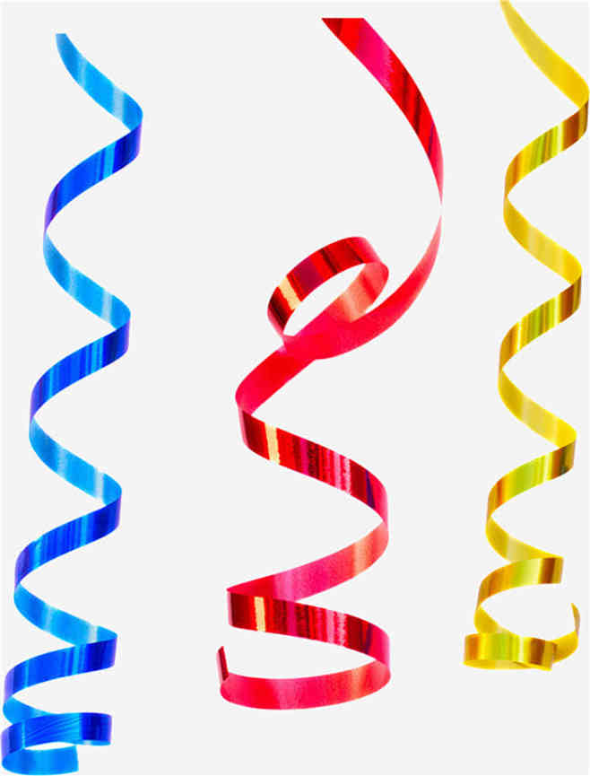 红黄蓝丝带彩带