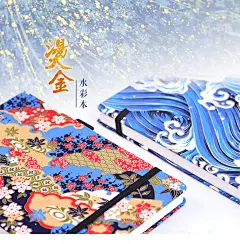 手工浮世绘水彩本随身旅行手绘速写本马克笔绘画本彩铅画画本独角兽水彩手账本初学者古风明信片水彩纸小本-tmall.com天猫