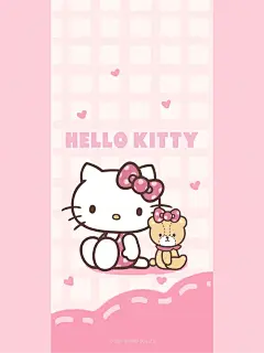Hello Kitty与小熊手机壁纸141